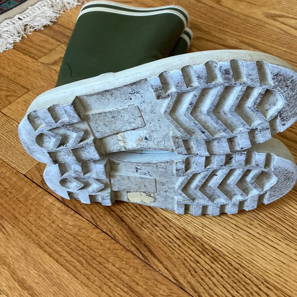 J. Crew Green and White Waterproof Rain & Snow Boots - Picture 11 of 13